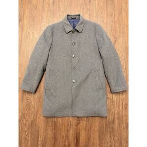 Lauren Ralph Lauren Men's Wool Blend Overcoat Mens 44L Gray Genuine Down Fill